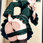 【】緑髪ポニー