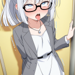 【】銀髪ポニー