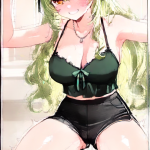 【】緑髪ウェー