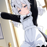 【】白髪ツイン