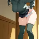 【エロ画像】緑髪ハー