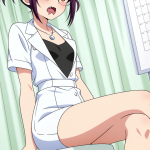 【】紫髪お団子