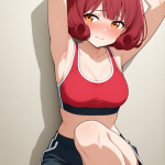 【】赤髪外ハネ