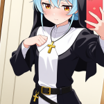 【】青髪アップ