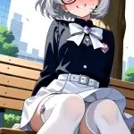 【エロ画像】グレー髪
