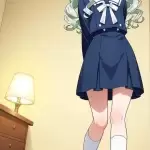 【エロ画像】銀髪内巻