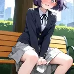 【エロ画像】紫髪ボブ