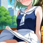 【エロ画像】緑髪くせ