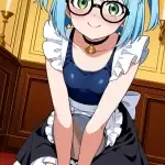 【エロ画像】青髪ショ