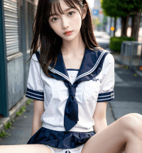 JK風美少女のパンチラ