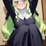 【エロ画像】緑髪ウェ