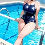 【エロ画像】黒髪髪巨