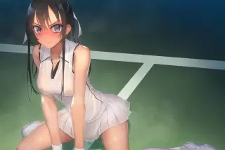 【画像】汗と愛液で女
