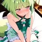 【エロ画像】緑髪外ハ