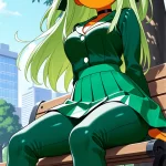 【エロ画像】ライム色