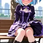 【エロ画像】青髪ボブ