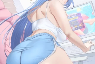 【二次】巨尻女子の目
