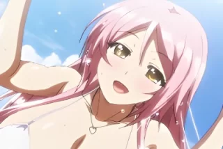 海辺でのグラビア撮影