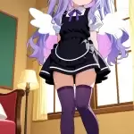 【エロ画像】紫髪内巻