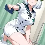 【エロ画像】白髪ボブ