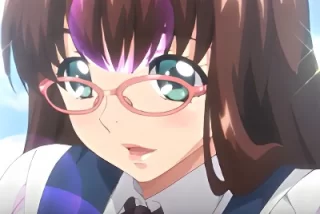 眼鏡をかける仕草で興