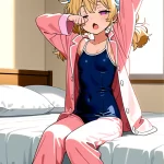 【エロ画像】水色ツイ