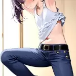 【エロ画像】紫髪ツイ