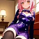 【エロ画像】ピンク髪