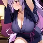 【エロ画像】紫髪ハイ