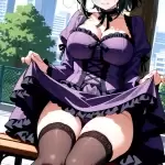 【エロ画像】黒髪ポニ