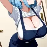 【エロ画像】青髪ショ
