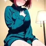 【エロ画像】青髪ボブ