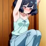 【エロ画像】水色ボブ