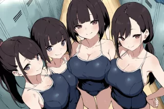 【二次エロ】スク水女