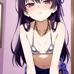【エロ画像】紫髪セミ