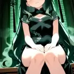 【エロ画像】緑髪ウェ