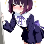 【エロ画像】紫髪ボブ