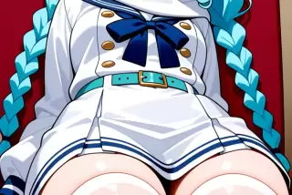 【エロ画像】水色ツイ