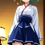 【エロ画像】緑髪ポニ