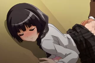 三者面談後の学校階段