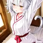 【エロ画像】銀髪サイ