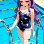 【エロ画像】紫髪ウェ