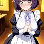 【エロ画像】紫髪外ハ