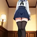 【エロ画像】青髪三つ