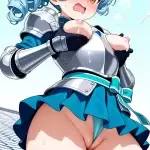 【エロ画像】水色ポニ