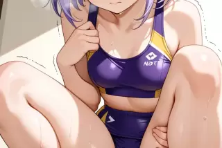 【エロ画像】紫髪ハー
