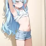 【エロ画像】青髪ウェ