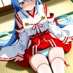【エロ画像】青髪ハイ