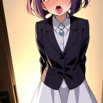 【エロ画像】紫髪外ハ