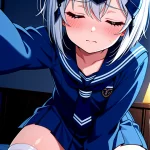【エロ画像】銀髪ショ